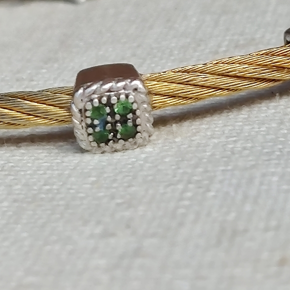 Sterling chrome diopside bracelet - Picture 8 of 12